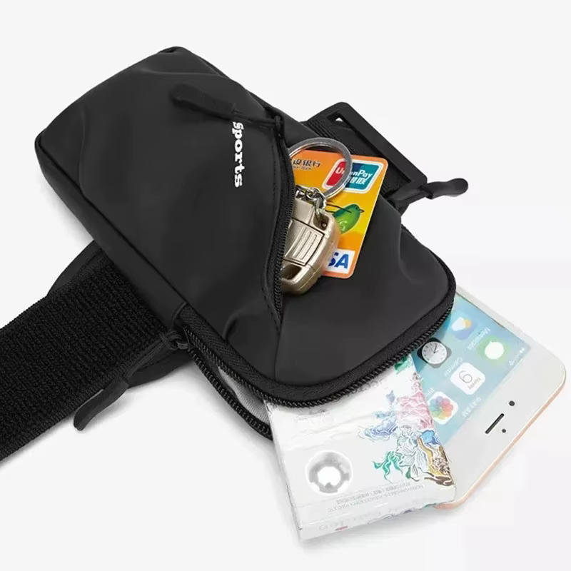 Brassard de sport étanche universel en PU, support de téléphone, sacs de jogging, sac de bras du matin, accessoire de course, adapté pour iPhone, Samsung