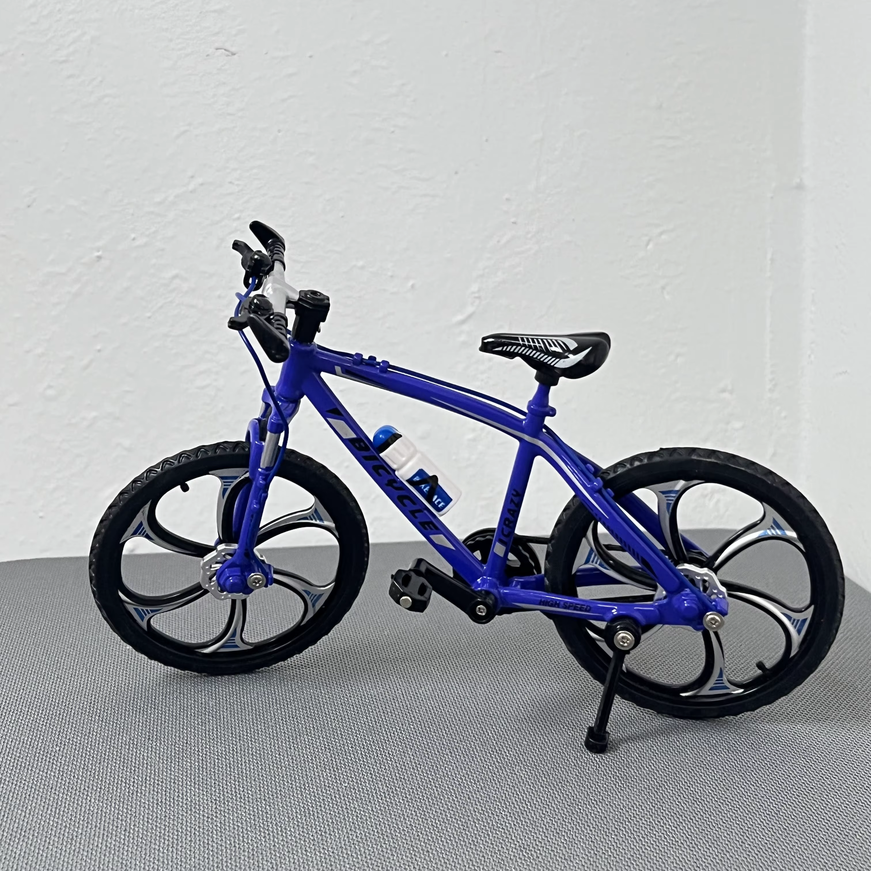 Mini modèle de vélo en alliage 1:8, bleu, en métal moulé sous pression, décoration, mini vélo BMX de montagne, jouets de simulation pour garçons
