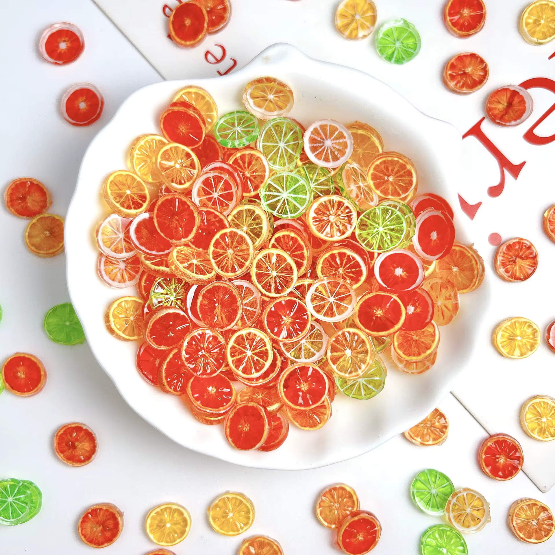 Pièces de breloques pour ongles en résine de citron, couleurs mélangées, patchs de citron, décoration Design pour Nail Art, bricolage, Mini tranches de fruits Orange, accessoires