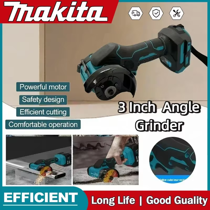 Nouvelle mini-meuleuse d'angle sans fil Makita de 3 pouces, outil de coupe électrique de 3 pouces, scie, outil électrique, batterie 20V