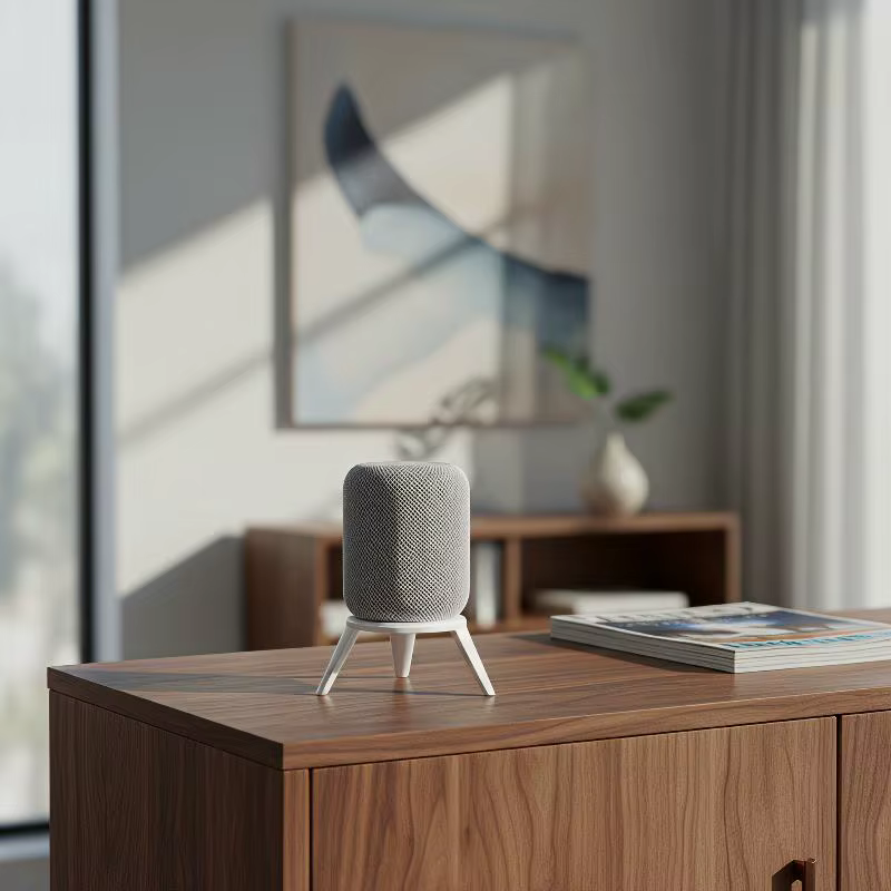 Support pour haut-parleur HomePod Mini, base en plastique durable, support trépied, support antidérapant pour comptoir de cuisine