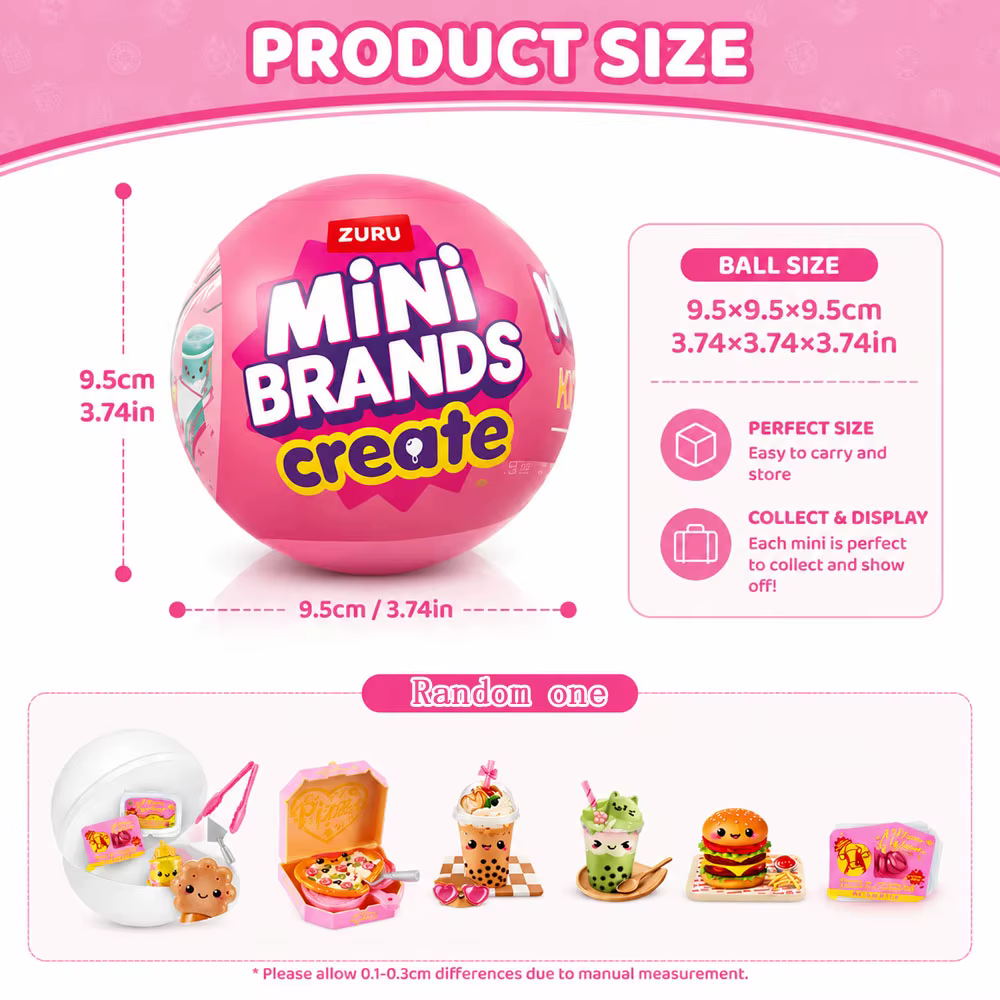 Nouvelles figurines ZURU Mini Brands Kawaii Kitchen Série 2 – Boîte mystère DIY – Mini-aliments à collectionner – Jouets capsule surprise – Mini-jouets alimentaires