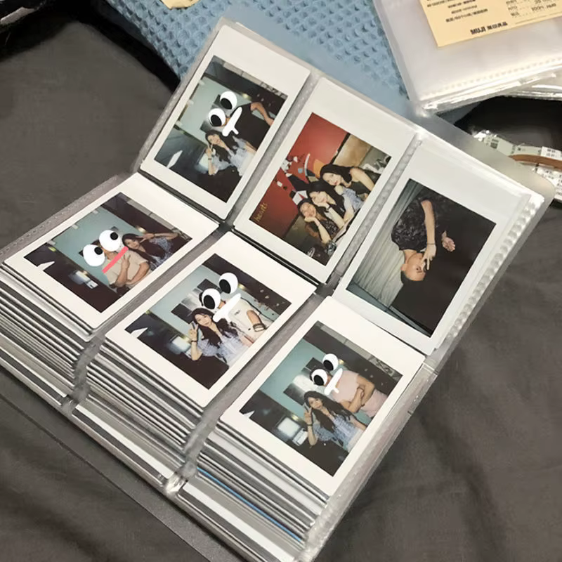 Album photo miniature 2Style de 3 pouces pour Polaroid, cartes postales, autocollants et broussailles de billets - Classeur transparent pour photocartes