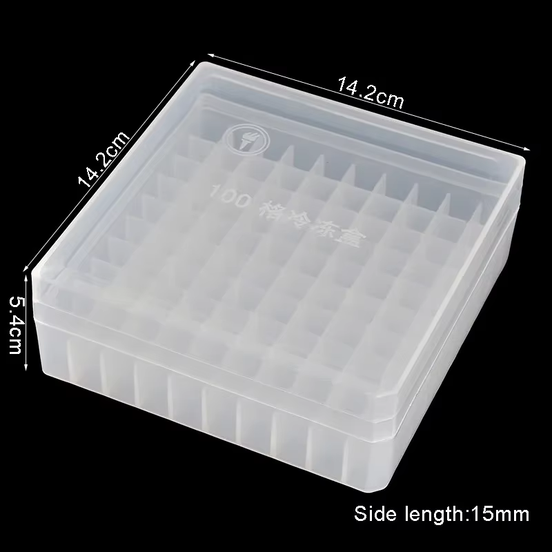 Mini boîte de rangement de bouteilles d'huile essentielle à 100 grilles, boîte en plastique 5x14x14cm, présentoir de bouteilles de parfum portables, support de présentation pour bouteille de 2ml