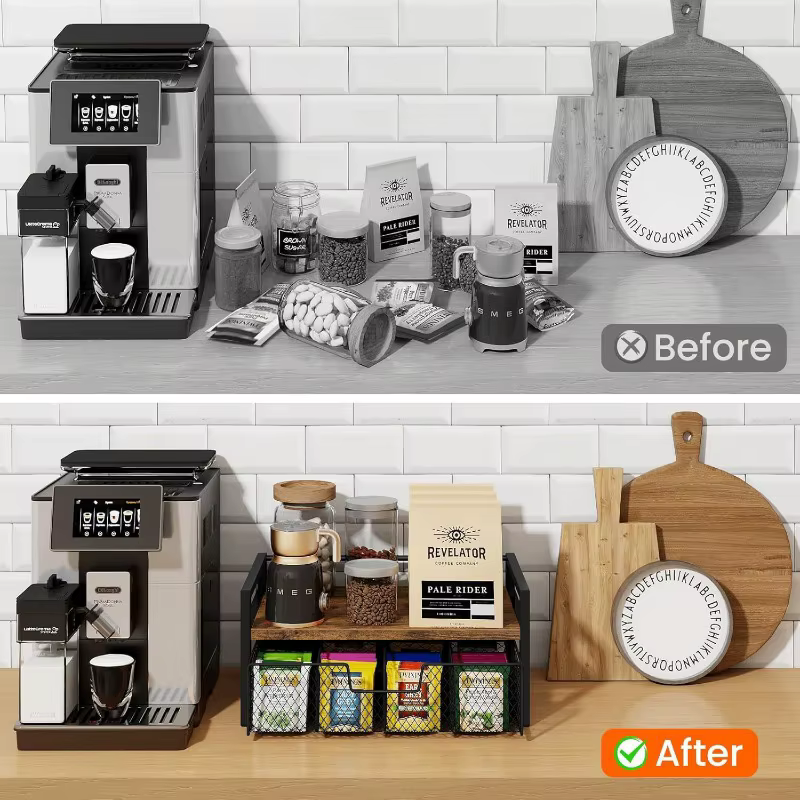 Nouveau support de rangement pour capsules de café, étagère de bureau, support de rangement pour comptoir de cuisine, organisateur de capsules de café - Accessoires pour bar