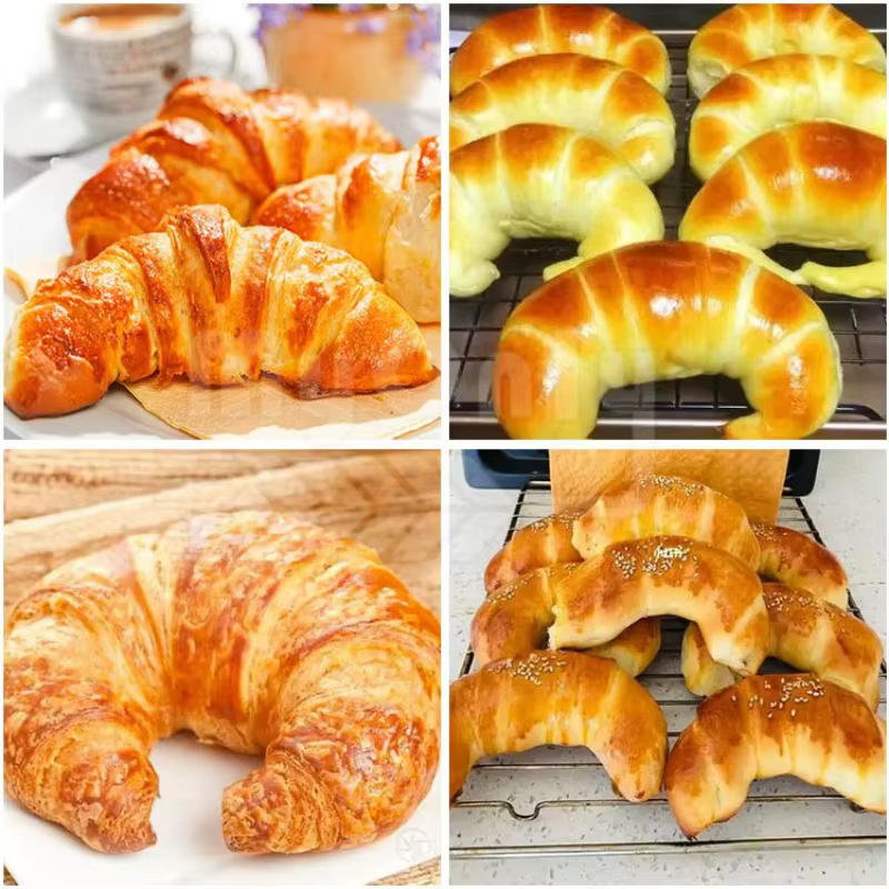 Ligne de production de croissants entièrement automatique pour usage commercial, petite machine à fabriquer du pain croissant