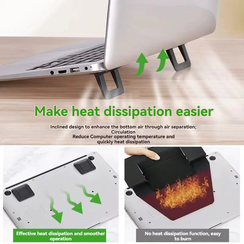 Mini Support d'ordinateur Portable pliable et réglable, Support Portable Ultra-fin pour Support de refroidissement, Support de clavier