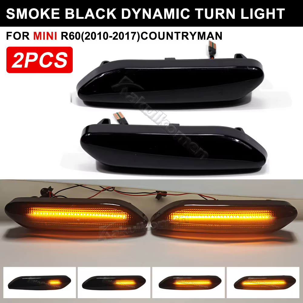 Feux de position latéraux LED dynamiques à défilement, clignotants, feux de clignotant pour BMW MINI COOPER R60 R61 COUNTRYMAN PACEMAN