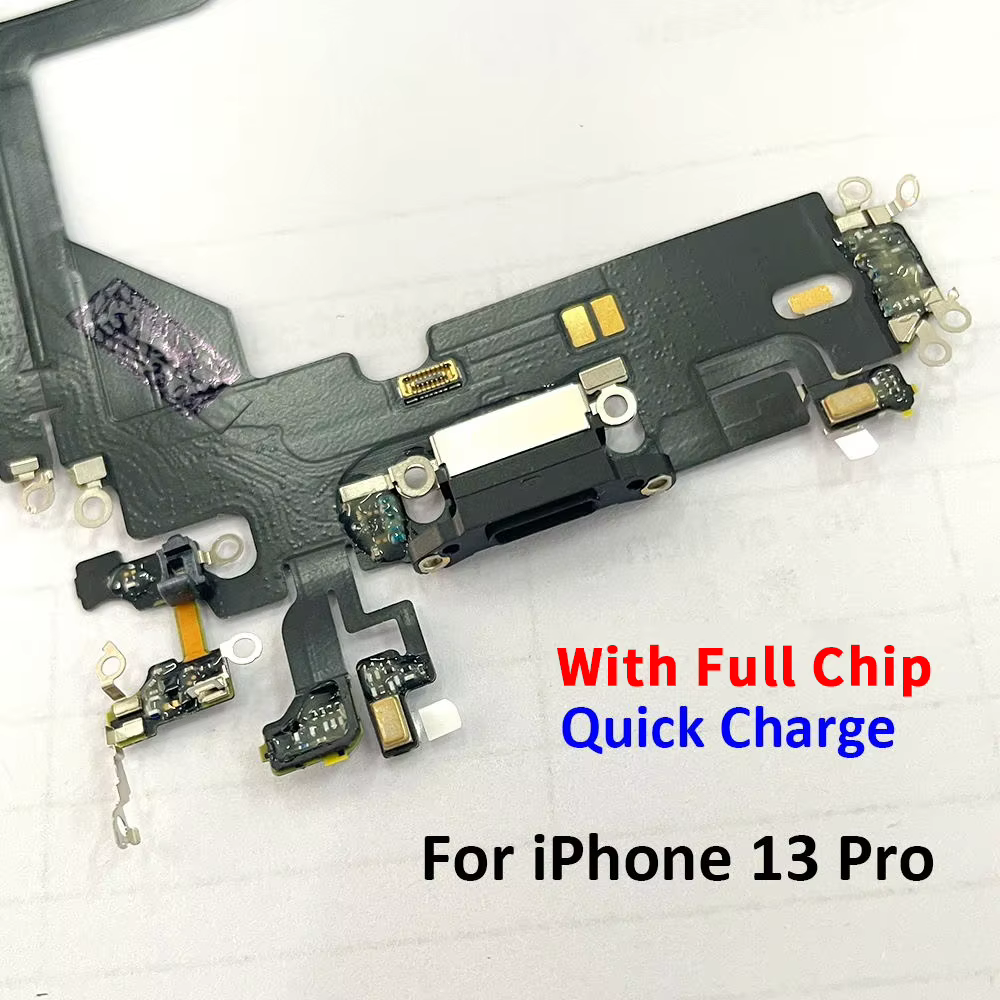 Nouveau pour iPhone 13 Pro 13Pro Max Mini Port USB chargeur Dock connecteur carte de charge câble flexible micro carte de Microphone