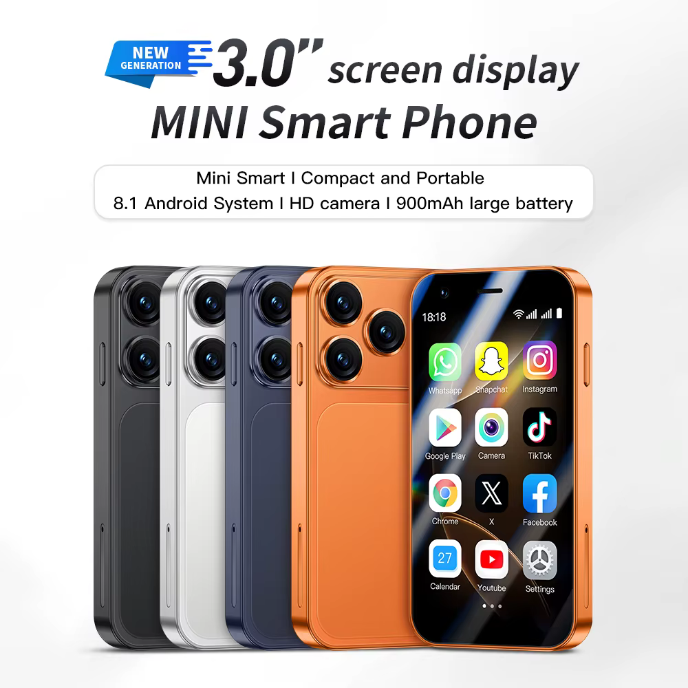 SOYES A17 Mini téléphone intelligent Android8.1 3.0 pouces 2GB RAM 16GB ROM double SIM veille jouer magasin 3G petit téléphone