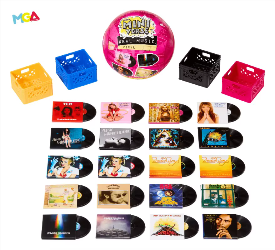 Nouveauté 2026 Mini Verse Mini : Boule surprise vinyle avec disques jouables, cadeau idéal pour les amateurs de musique et les collectionneurs de jouets miniatures