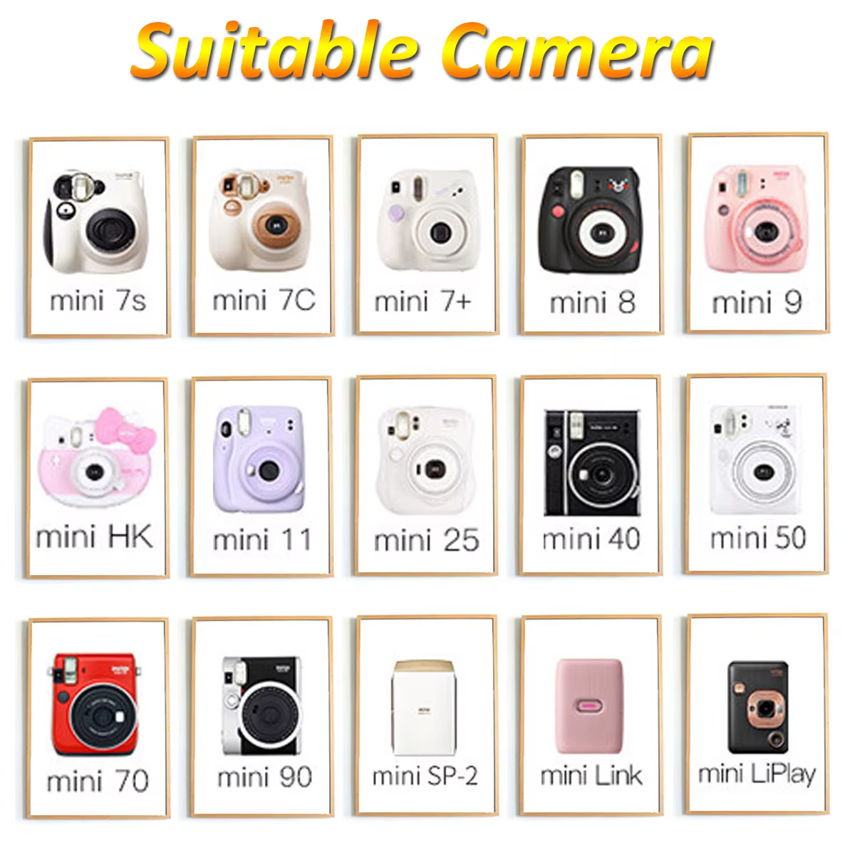 Film Fujifilm Instax Mini authentique – Film couleur Fujifilm Instax Mini 12, 11, 8, 9 pour appareils photo 40, 50s, 50i, 90, Link, 25, Share, SP-1, 2