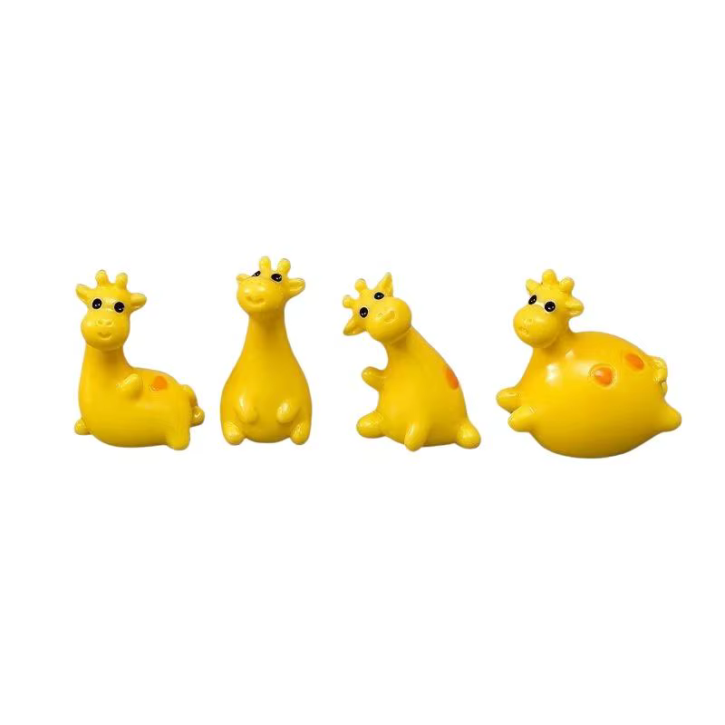 Miniatures de girafe en résine pour la décoration de jardin, de maison, figurines d'animaux de zoo, ornements de micro-paysage, accessoires