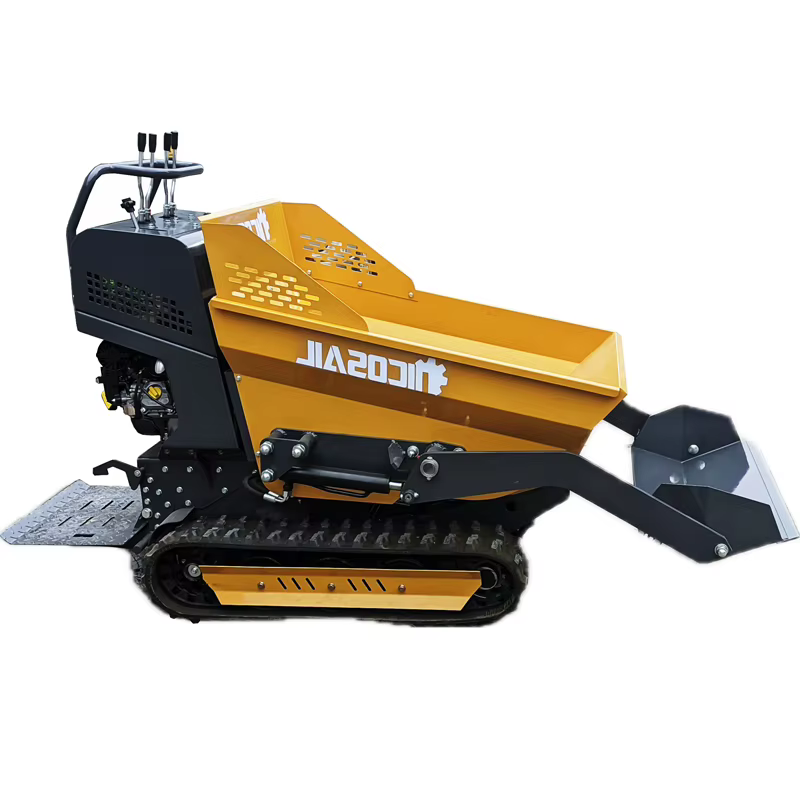 Mini-dumper sur chenilles de 500 kg pour jardin, avec logo personnalisé, chenilles en caoutchouc, levage hydraulique, pour la ferme