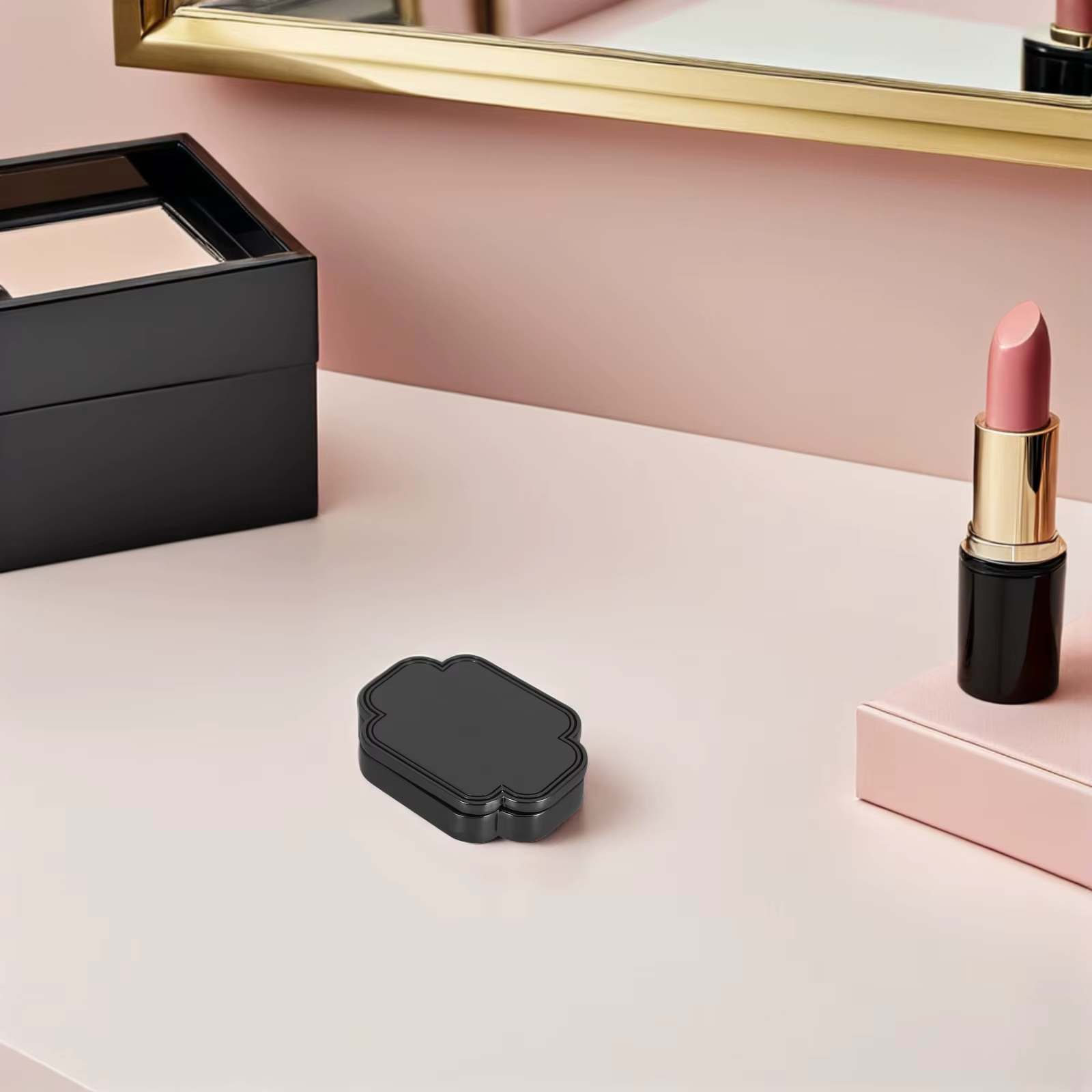 Mini boîte à parfum solide avec couvercle coulissant, boîte en métal compacte et portable, porte-parfum à poussoir, pot à baume rechargeable, format voyage