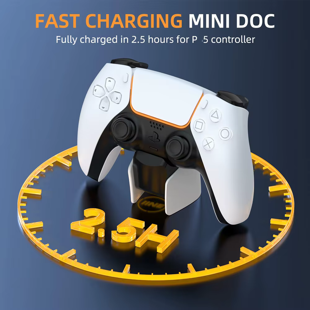 Mini Station de chargement pour contrôleur PS5, Station de charge USB rapide pour contrôleur PS5 DualSense Edge avec indicateur de chargeur
