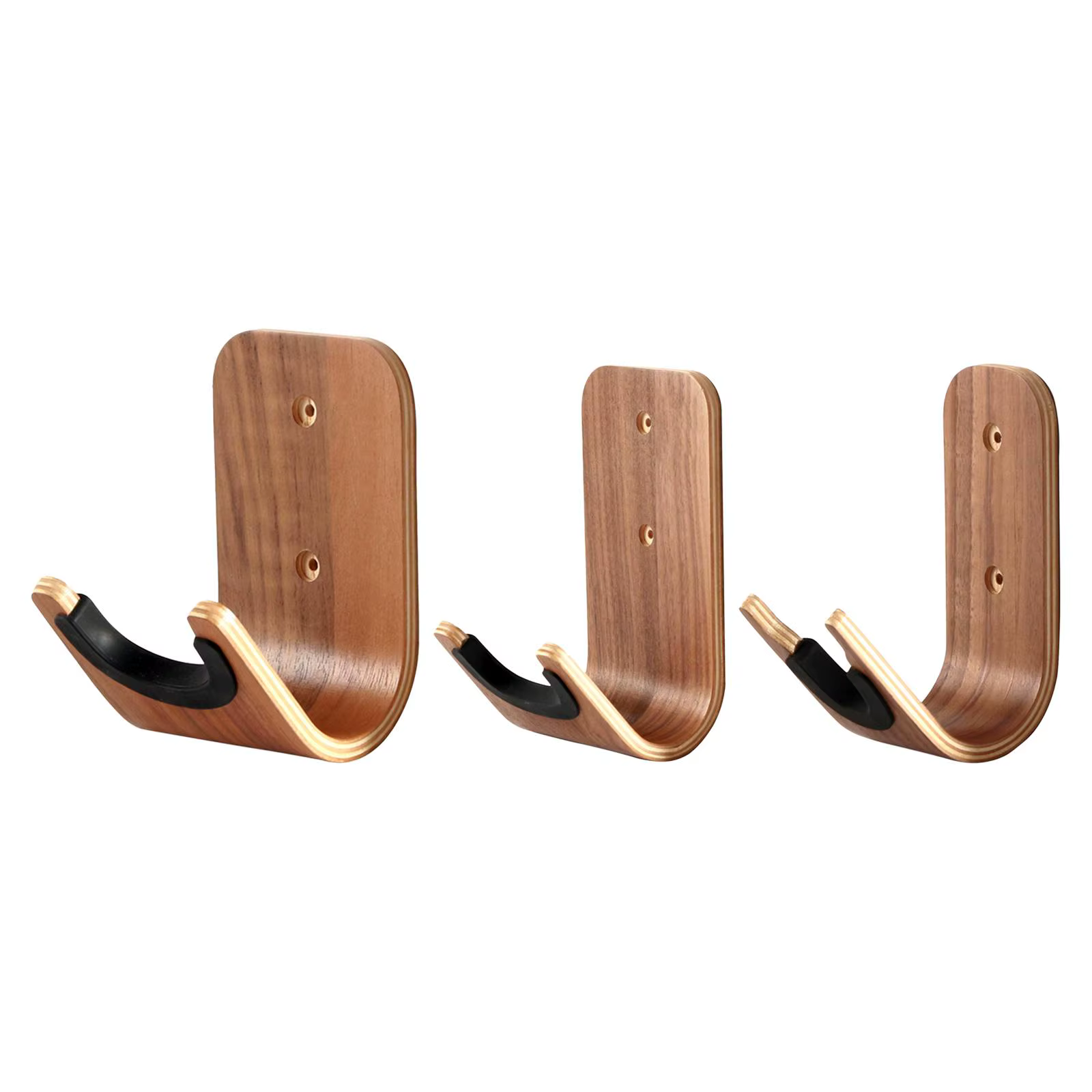Elegant Wooden Wall Hook Organizer for Musical Instruments - Simple Setup, No