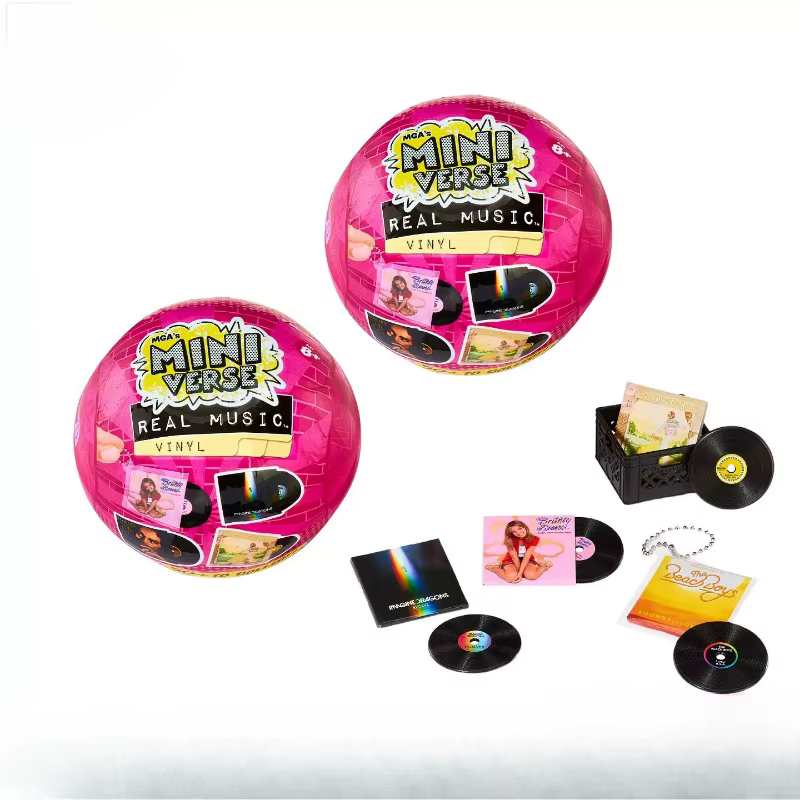 Nouveauté 2026 Mini Verse Mini : Boule surprise vinyle avec disques jouables, cadeau idéal pour les amateurs de musique et les collectionneurs de jouets miniatures