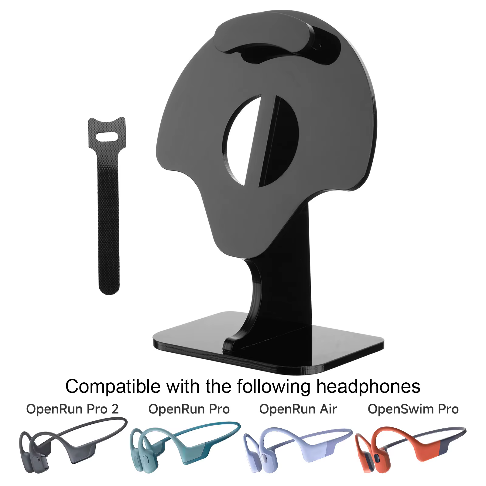 Support de casque adapté aux écouteurs Shokz OpenRun Pro 2/Air/OpenSwim Pro, support de rangement antidérapant, résistant aux chocs, Portable