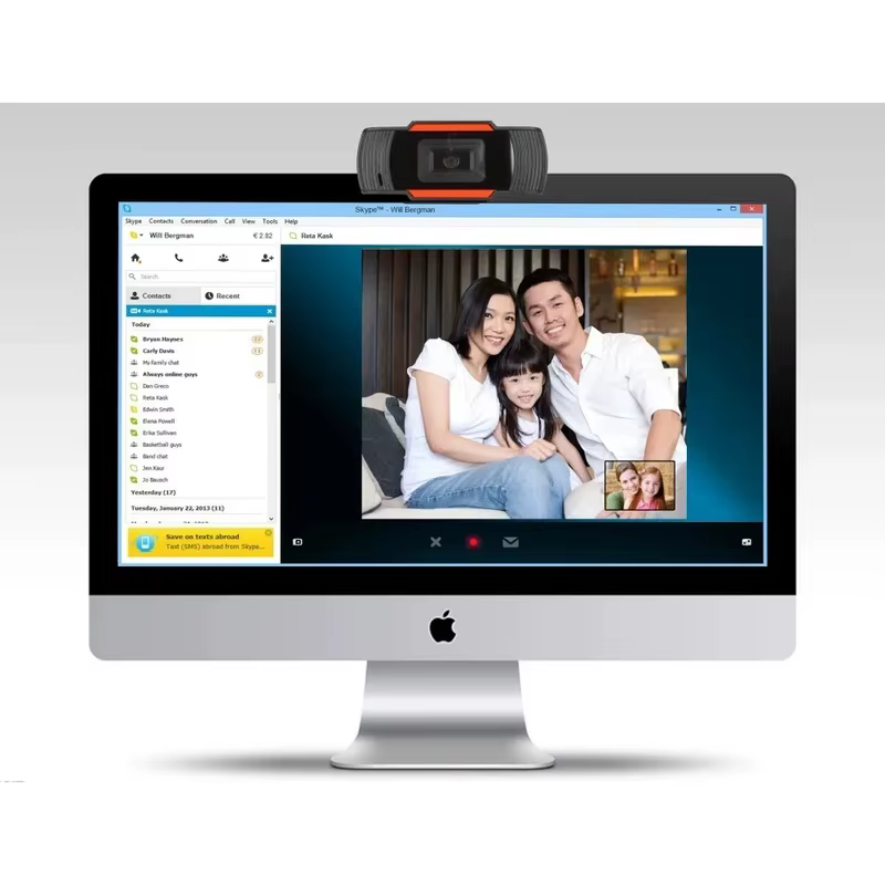 Mini Webcam HD 480/720/1080P USB avec microphone pour PC, ordinateur de bureau, gamer, webcast, appel vidéo, conférence, travail