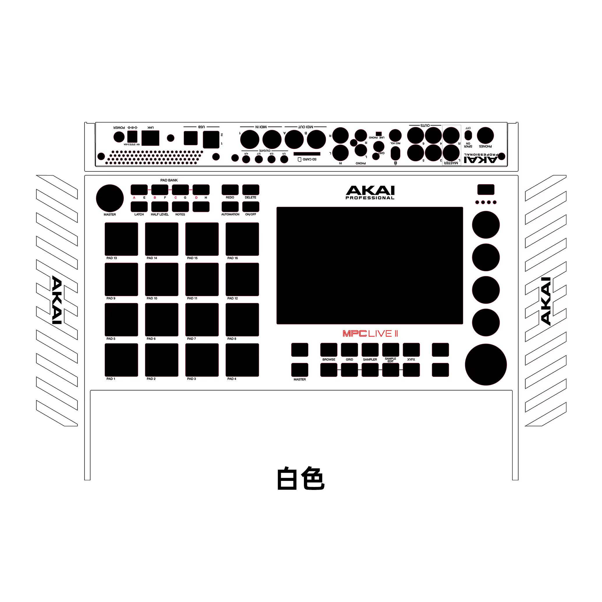 Film de protection pour contrôleur Akai MPC Live II, motif personnalisable, pas une plaque de fer, pas une machine