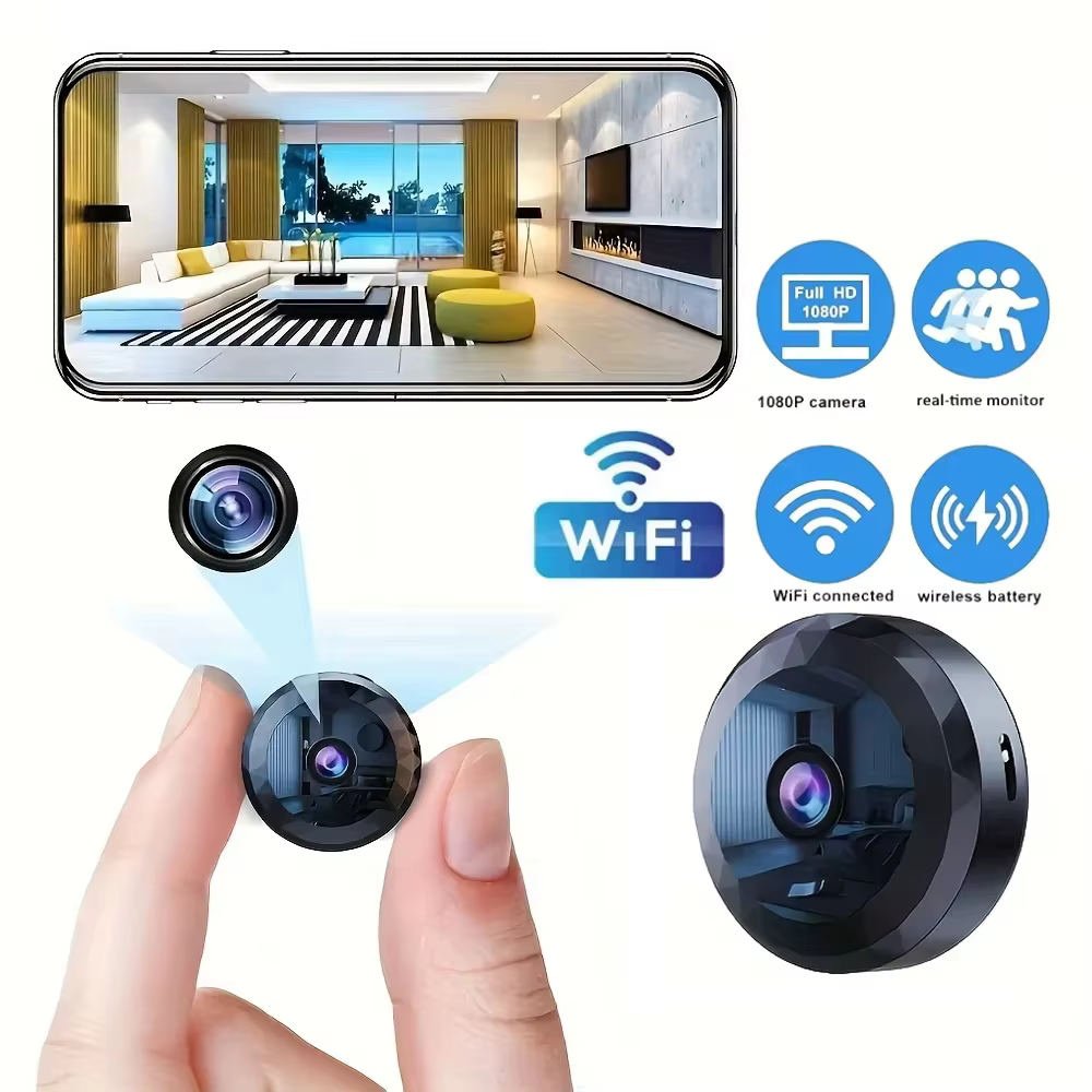 Mini caméra WiFi 1080P HD Caméra de sécurité sans fil Protection de sécurité Surveillance vidéo vocale Version nocturne Caméscope 2025 Nouveau