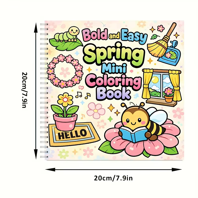 Livre de coloriage mini facile pour adultes, livre de coloriage relaxant, anti-stress, cadeau d'anniversaire et fournitures artistiques pour la rentrée scolaire