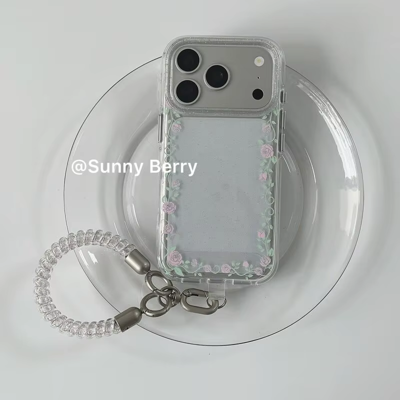 Coque de téléphone mate Y2K motif fleur de rose rose brillante style coréen pour iPhone 18 11 12 13 14 15 16 17 AIR Pro Max Plus, protection antichoc