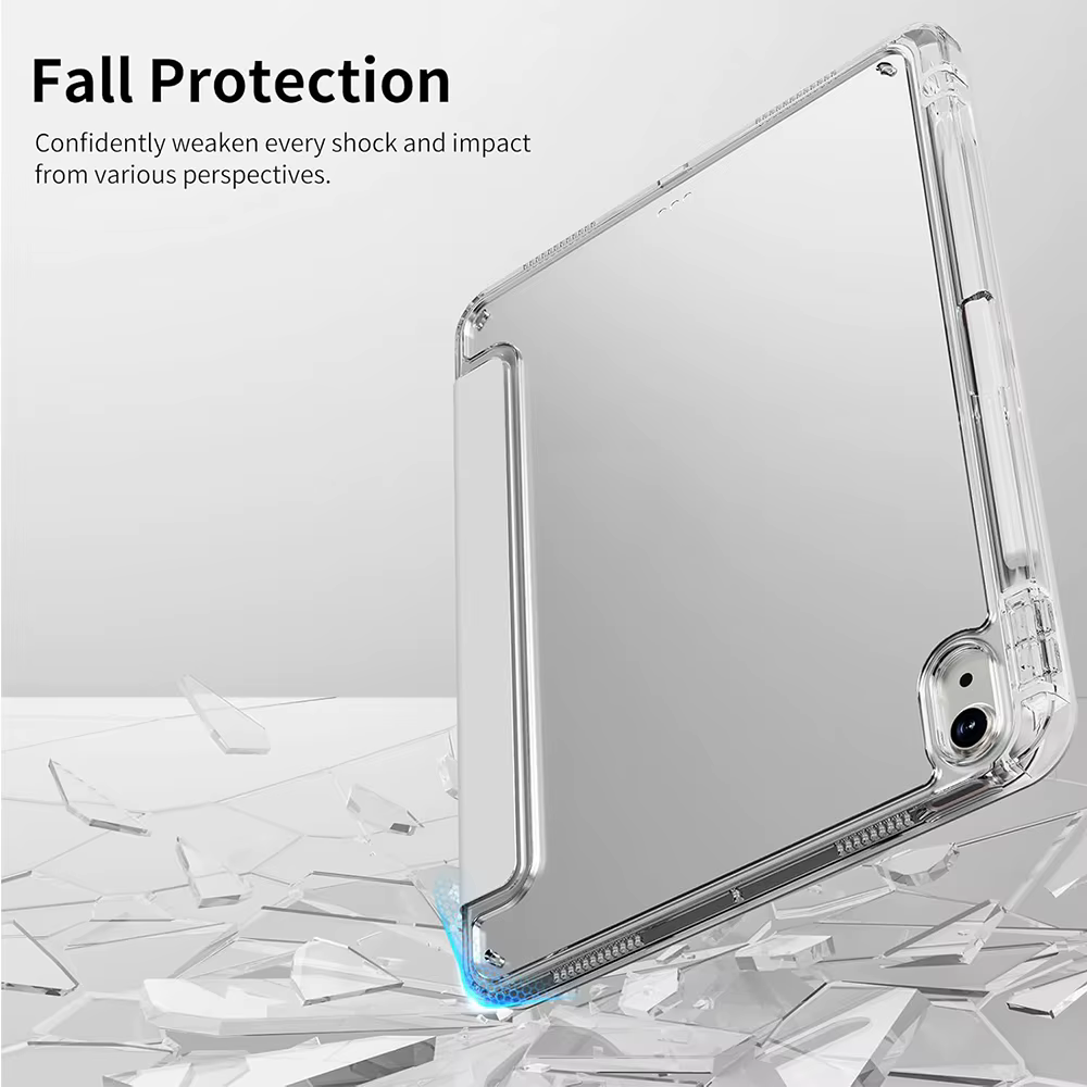 Étui pour iPad 5e 6e 7e 8e 9e 10e 11e Air 4 5 6 7 Mini 6 7 étui avec porte-crayons, Angles multiples support pliable en forme de Y Co