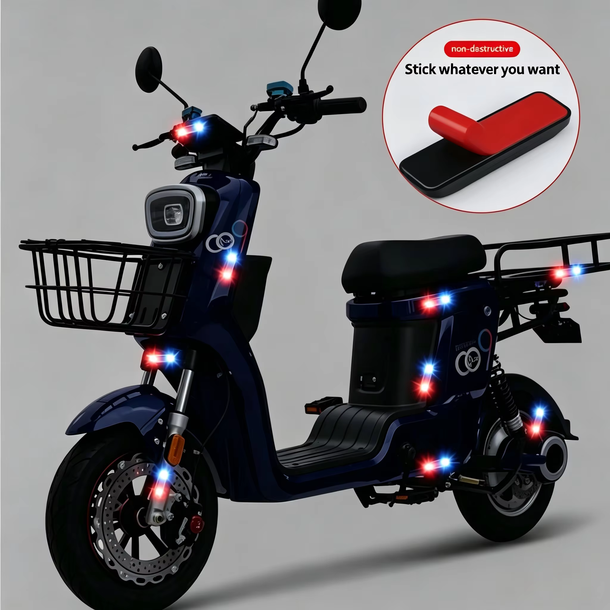 Mini lampe de signalisation solaire LED pour voiture, lampe clignotante sans fil antivol, lumière de sécurité factice simulée