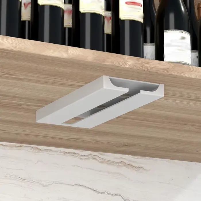 Support à verres à vin suspendu créatif sans perçage pour placard, cuisine, bar, rangement sous armo