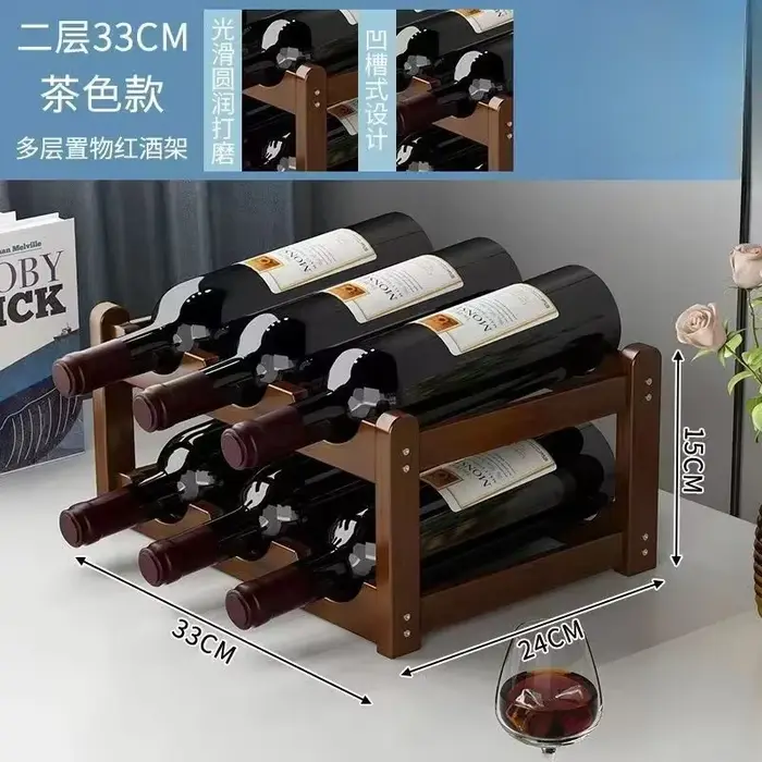 Red WineRack Décoration Grille domestique Présentoir à vin Table Crémaillère à bouteilles de vin cré