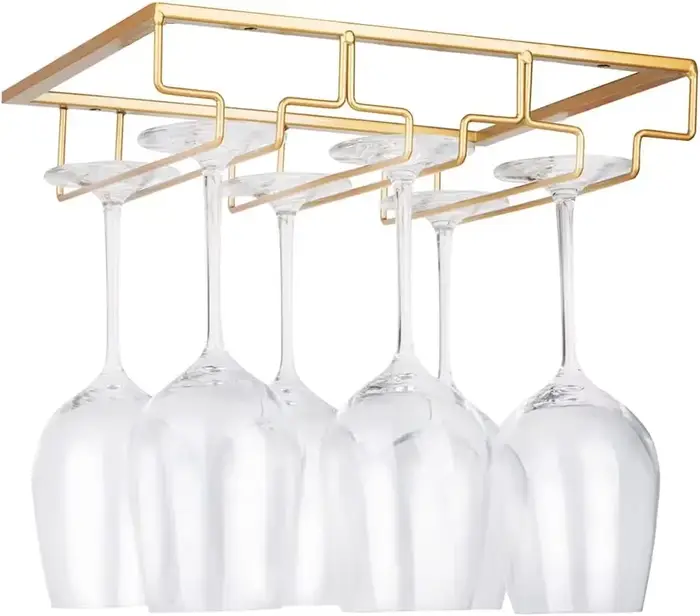 Support à verres à vin pour bar, cuisine, maison, porte-verres à suspendre sous l'armoire, organisat