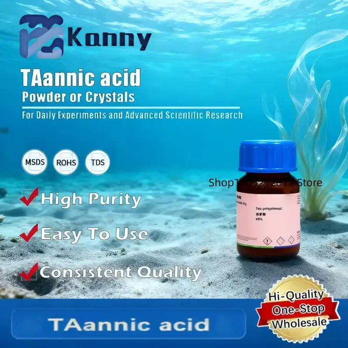 Réactif de laboratoire d'acide tannique pour les applications de recherche et d'expérimentation scie