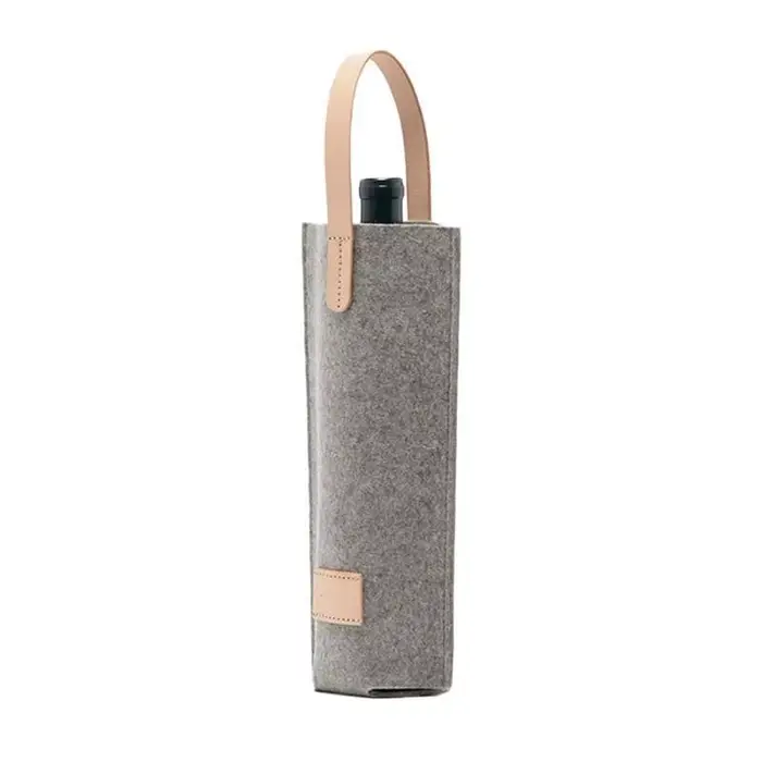 Sac à vin isolé en feutre, porte-bouteille unique, fourre-tout rembourré pour les amateurs de vin, c