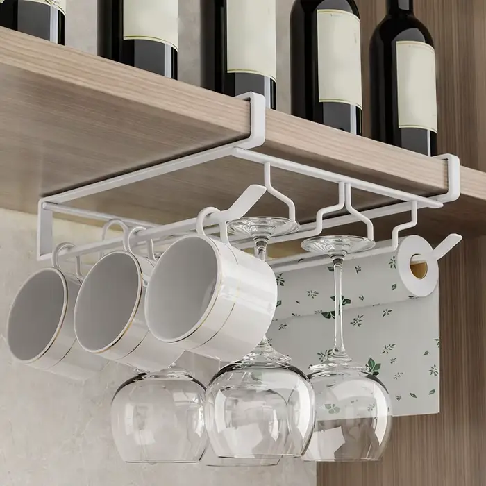 Support à verres à vin inversés en acier au carbone, résistant à la rouille, avec ventilation, imper