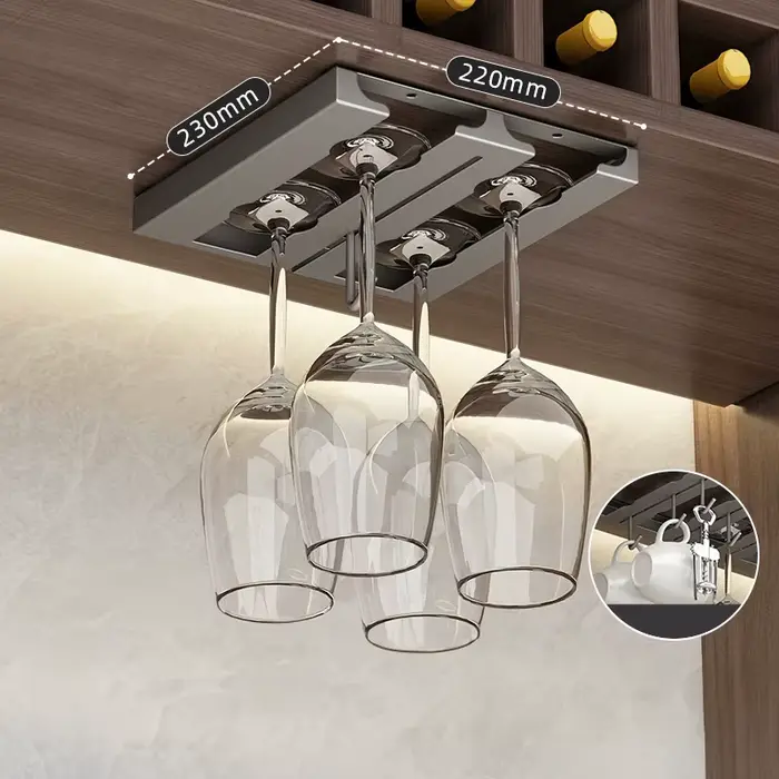 Porte-bouteille sans Perforation pour vins verticaux, sous-meuble de cuisine, porte-bouteille, porte