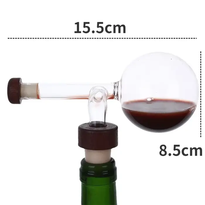 Aérateur de vin rouge Transparent rond/en forme de pêche, verseur de bouteille de vin rouge Portable