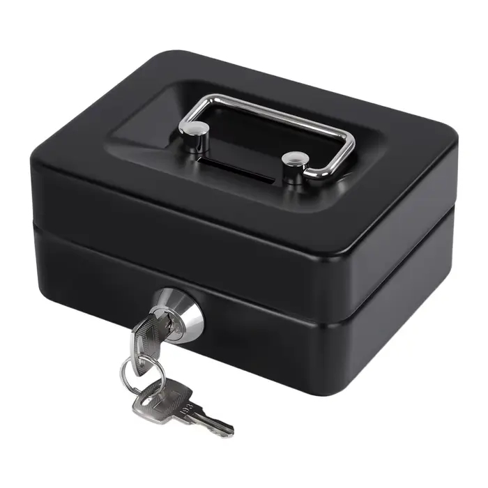 Mini caisse avec fente, petite caisse avec plateau à billets et serrure à clé, boîte de verrouillage