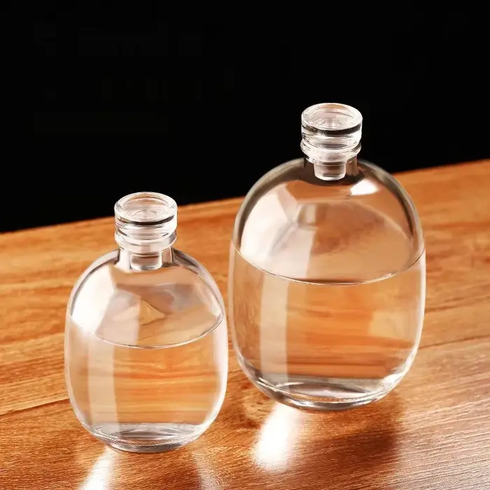 Carafe à vin en verre transparent/mat pour fête classique, maison, bouteille en verre sans plomb, us