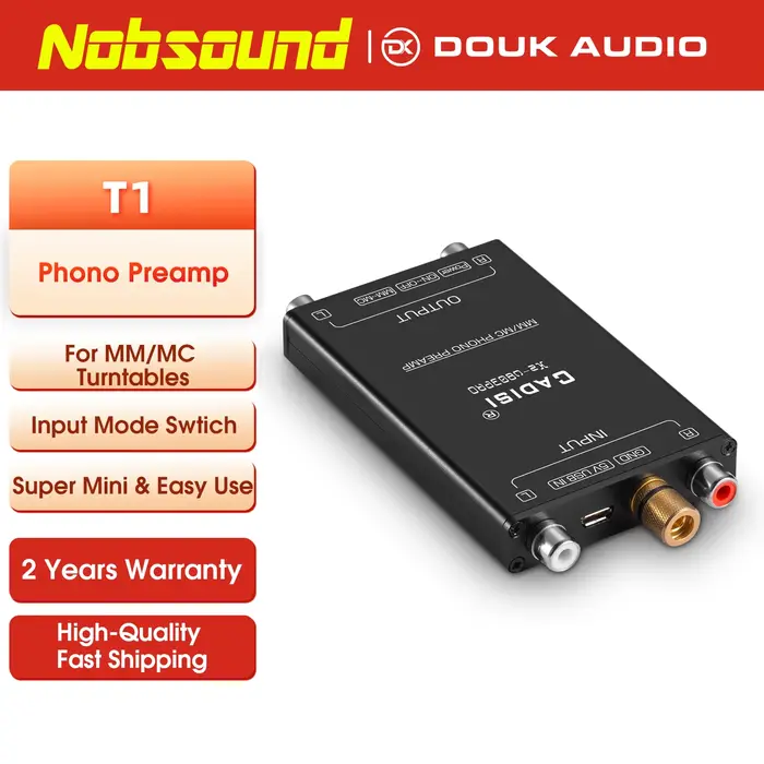 Nobsound HiFi Phono scène platine préampli MM MC RIAA lecteur de disque vinyle Mini préamplificateur