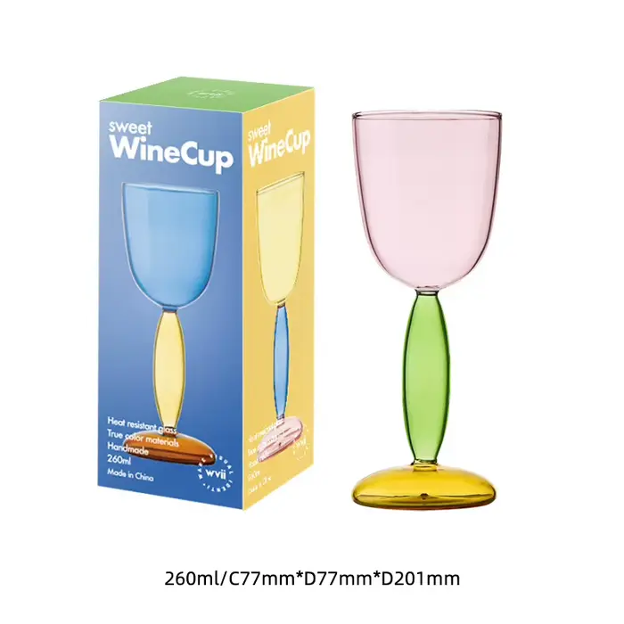 Verre à vin borosilicate à proximité, gobelet à vin créatif, tasse en verre de Bordeaux, verres à ch