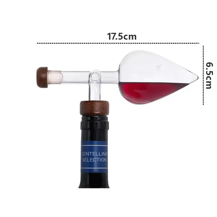 Aérateur de vin rouge UNTIOR, Portable, rond/en forme de pêche, Transparent, bec de carafe rapide, b