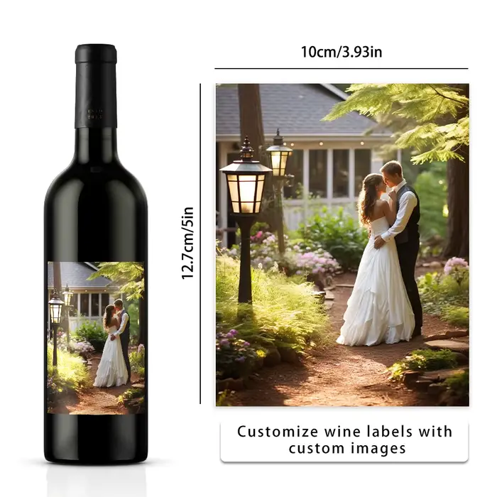 Étiquettes de vin de noël personnalisées, autocollants imperméables, décorations de fête personnalis