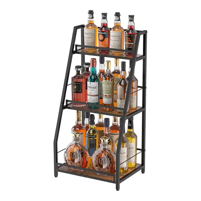 Casier à vin en bois, étagère de rangement multicouche sur pied, organisateur de condiments de cuisi