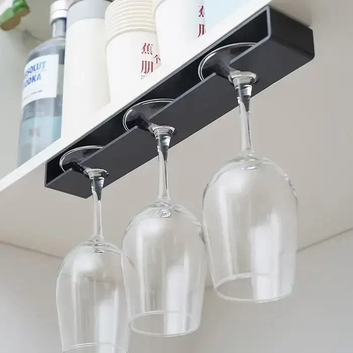 Porte-verre à vin de Bar, porte-gobelet Non percé dans la cuisine et la salle à manger, support à l'