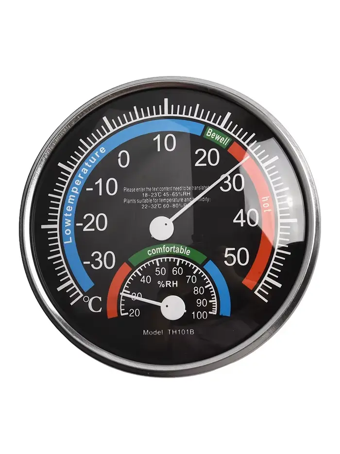 Hygromètre thermomètre analogique pour surveillance climatique intérieure et extérieure avec jauge d