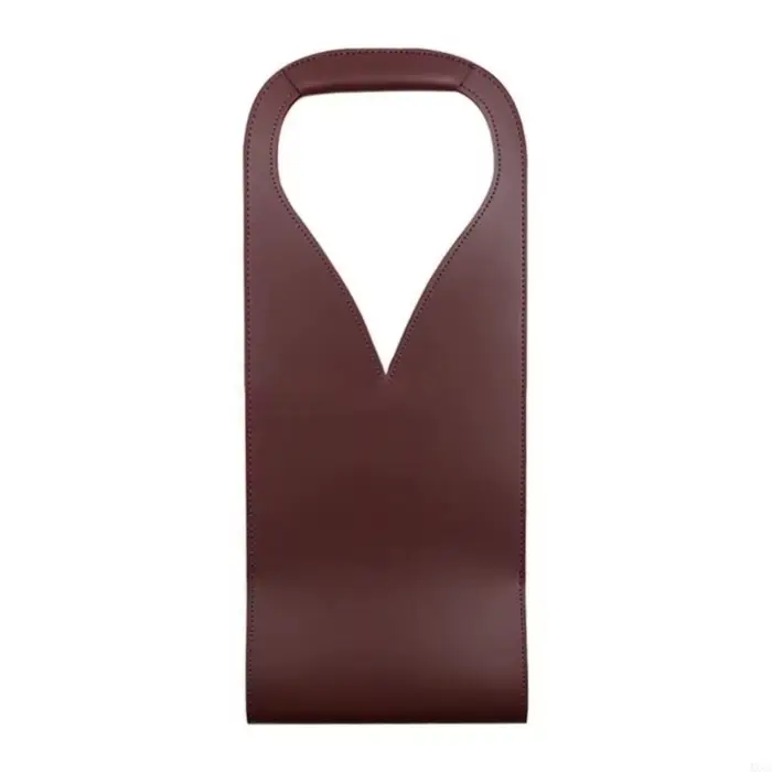Porte-vin en cuir imperméable avec poignée robuste, sac de transport portable pour une bouteille, po