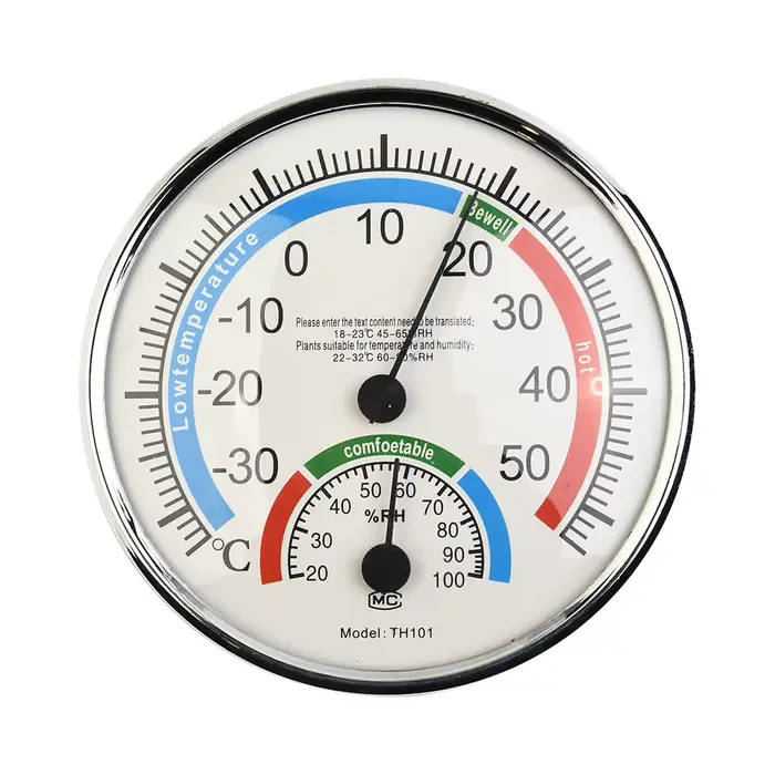 Thermomètre et hygromètre analogique, jauge de température et d'humidité intérieure et extérieure po