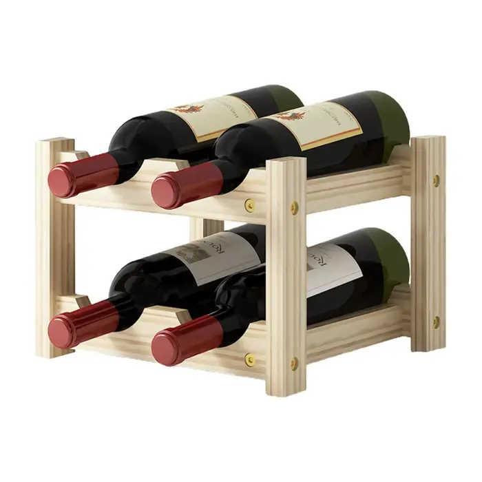 Étagère à bouteilles de vin rouge, présentoir mural en bois, 29EF